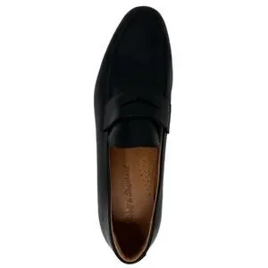 Wolf and Shepherd Men\'s Ringer Calf Leather Penny Loafer Slip-On Black Shoes Slip-ons | Soft Italian Leather | WOLF & SHEPHERD – Wolf  main image 4